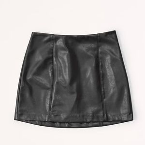 Abercrombie Black Leather Mini Skirt